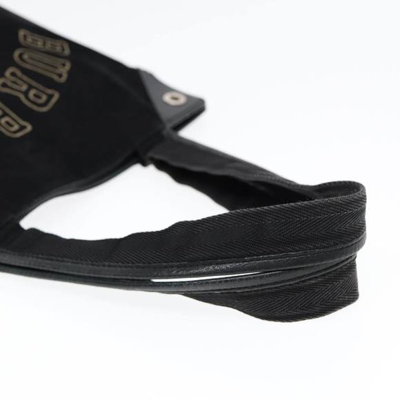 BURBERRY Tote Bag Corduroy Leather Black Silver Auth bs17934 - Picture 7 of 16